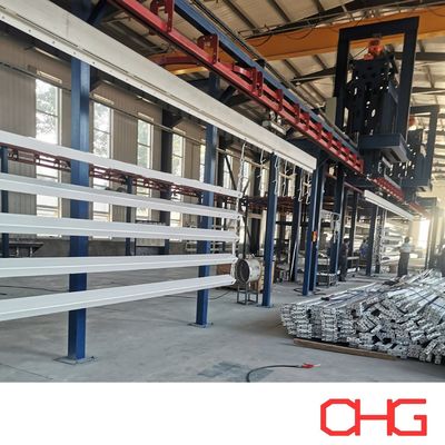 Bom preço Partes estruturais de substrato de alumínio Linha de revestimento de pó superior com equipamento de sistema de transportador on-line