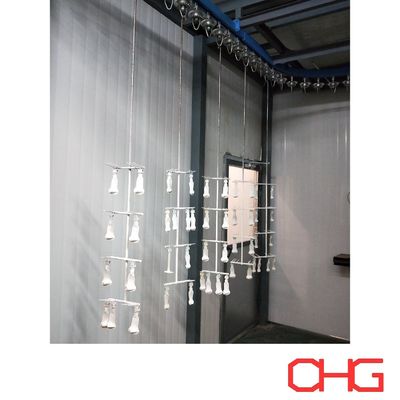 Linha de pintura molhada de lubrificante de vidro com sistema de transportador com dados técnicos personalizados e instalação de equipamentos de guia