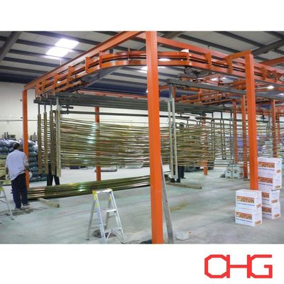 Linha de produção automática de revestimento em pó com pistolas de pulverização eletrostáticas Dados técnicos personalizáveis