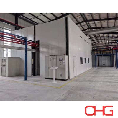 Bom preço Linha de revestimento em pó para perfis de alumínio Sistema de transporte aéreo Design personalizável adequado para vários tamanhos e formas on-line
