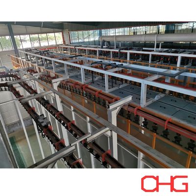 Linha de produção de revestimento em pó de equipamento de pulverização de hardware com sistema transportador
