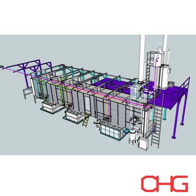 Bom preço Túnel de pulverização de pré-tratamento de bocal em forma de ventoinha para linha de produção de revestimento em pó on-line