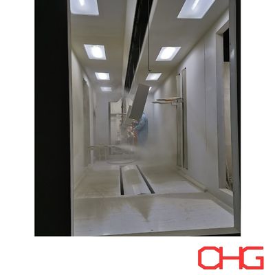 Linha de produção de revestimento de pó de transporte aéreo de monotrilho para sistema de revestimento