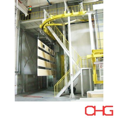 Linha de produção automática de revestimento em pó para gabinete de controlo elétrico de ferro
