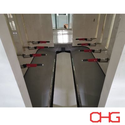 Linha de revestimento em pó de chapas de aço carbono com polir robótico e instalação de equipamento de guia