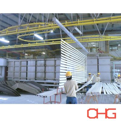 Linha de produção de revestimento em pó automático profissional para perfis de alumínio