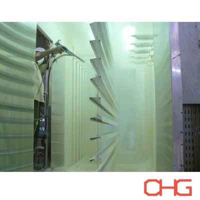 Linha de produção de revestimento em pó personalizável e de alto desempenho para perfis de alumínio