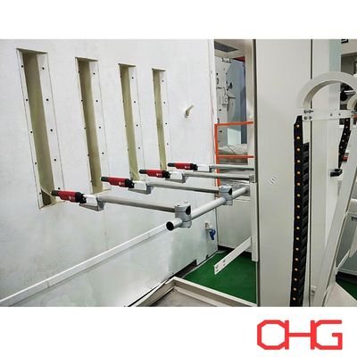 Linha automática de revestimento em pó para armários de chapa de metal com cabine de pulverização durável e processos de montagem auxiliares