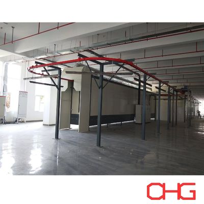 Máquina de revestimento de placas acrílicas Linha de revestimento em pó de transportador monorelha para produção de revestimento personalizado