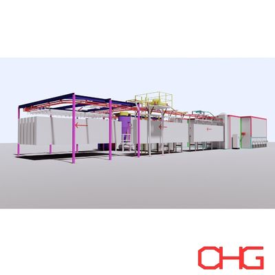 Bom preço Linha de revestimento automático de pó eletrostático no equipamento de pulverização de material de substrato metálico on-line