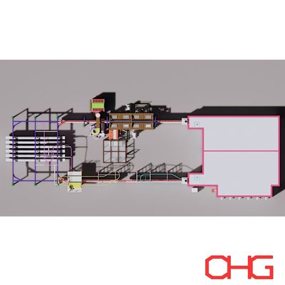 Linha de revestimento de pó eletrostático personalizada com unidade de controlo PLC e equipamento de revestimento