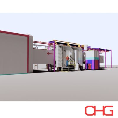 Equipamento de pulverização de hardware profissional Linha de revestimento automático por pó eletrostático