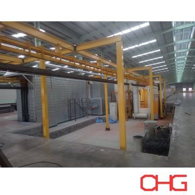 Bom preço Linha Contínua de Pintura a Pó para Perfis de Alumínio com Manuseio Manual e Sistema de Tratamento de Superfície com Transportador Aéreo online