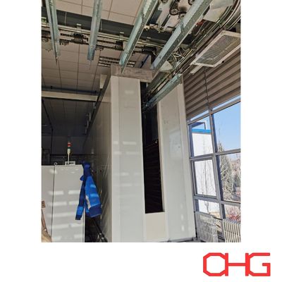 Linha de revestimento de pó personalizada para MDF e placas metálicas com tecnologia de pulverização automatizada e sistema de transportador aéreo estável