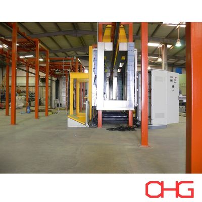 Linha de produção profissional de revestimento em pó com equipamento de pulverização de hardware personalizado e pistolas de pulverização eletrostática