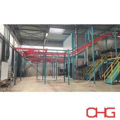 Bom preço Característica do material resistente ao calor Sistema de transporte aéreo de potência personalizado e livre para linha de revestimento em pó on-line